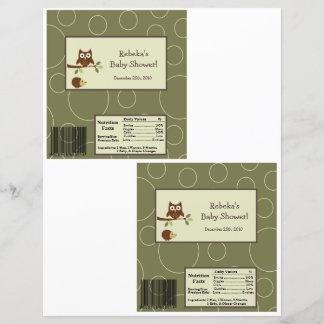 2 Hersheys stora Pub Wrapper Skogen Animal Uggla