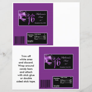 2 Hersheys stora Pub Wrapper Sweet 16 Lila