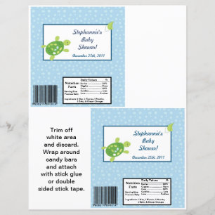 2 Hersheys stora Pub Wrapper Turtle Ocean