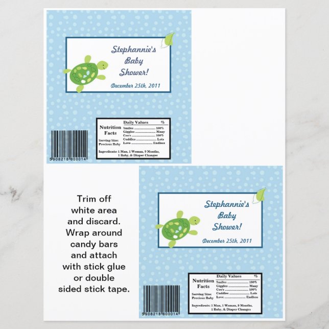 2 Hersheys stora Pub Wrapper Turtle Ocean (Framsida)