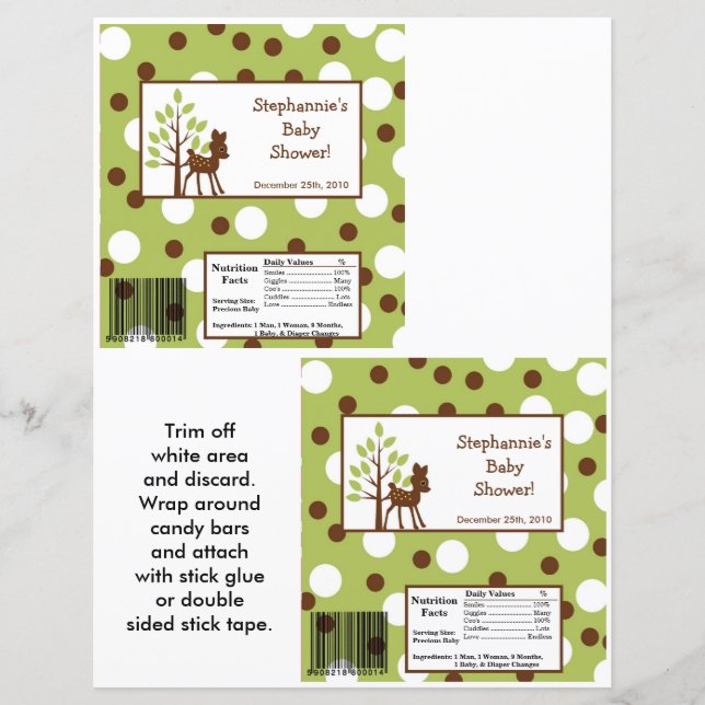 2 Hersheys stora Pub Wrapper Woodland Friends (Framsida)
