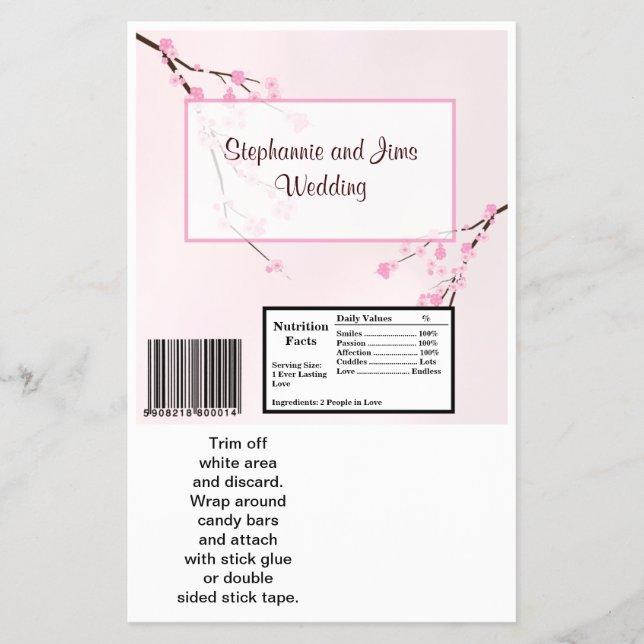 2 Hersheys stora Rosa-Blommar för avfallshanterare Flygblad (Framsidan)