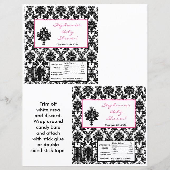 2 Hersheys stora Wrapper Shock rosa Black Damas i  (Framsida)