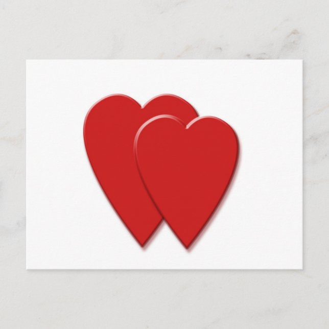 2 hjärtan vykort (Framsida)