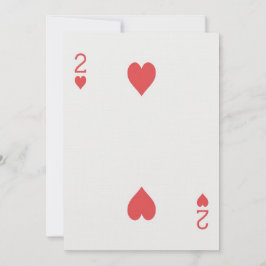 2 hjärter spelkort Casino årsdag inbjudan