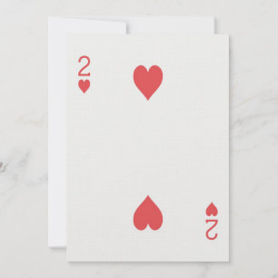 2 hjärter spelkort Casino årsdag inbjudan