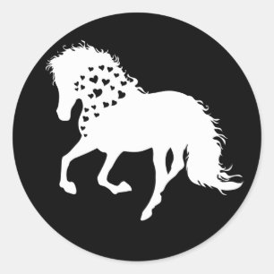2- Horse Shirt, Horse Lover Tee, Girls Horse Runt Klistermärke