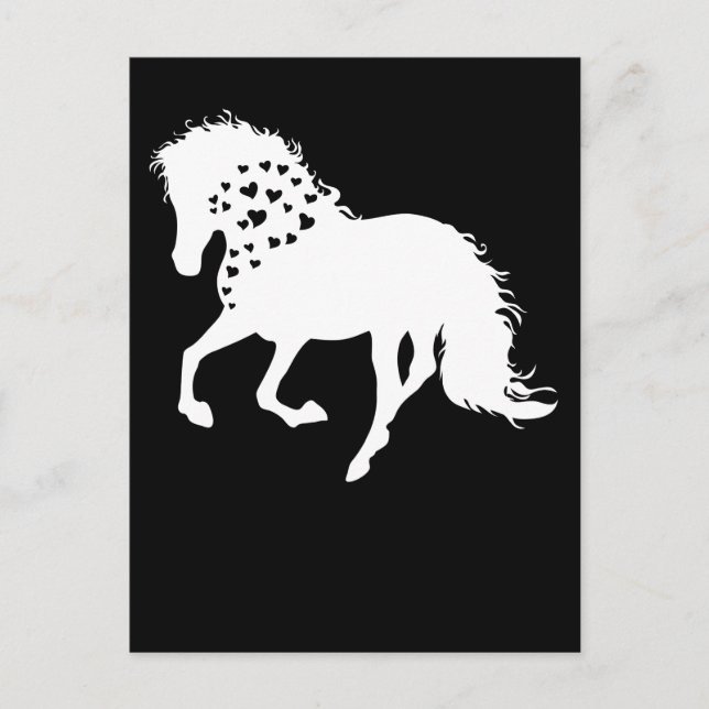 2- Horse Shirt, Horse Lover Tee, Girls Horse Vykort (Framsida)
