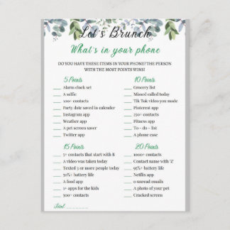 2-i-1-Möhippors Brunch Shower-spel Tilläggskort