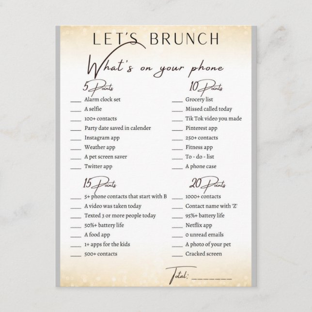 2-i-1-Möhippors Brunch Shower-spel Tilläggskort (Framsida)