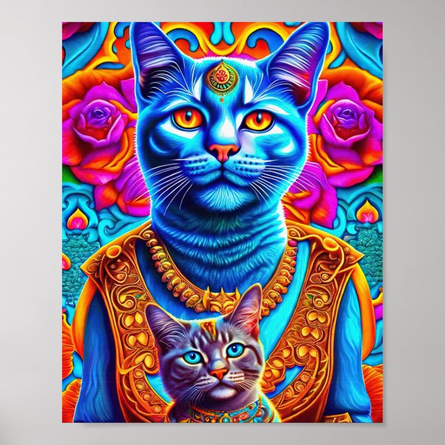 2 illustration av blå katter poster (Framsidan)