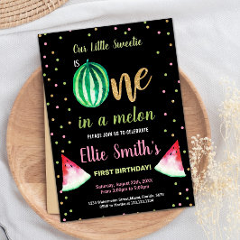 2 Inbjudan till Grönt av vattenmelon-födelsedagar