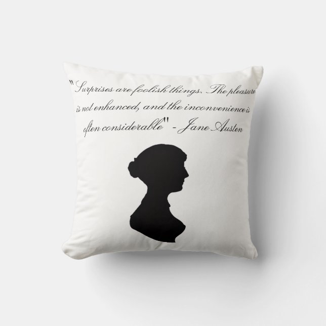 2 Jane Austen tittar in i en! Kudde (Framsida)