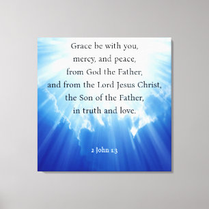 2 John 1:3 Canvastryck