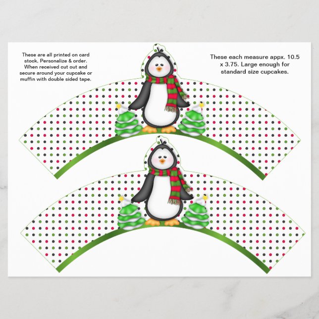 2 Jul Penguin Personlig Cupkaka Wrappers Reklamblad (Framsidan)