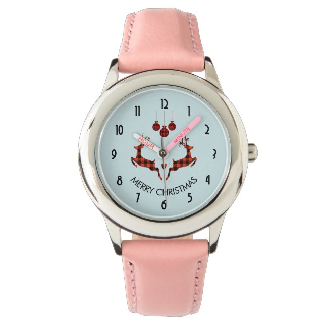 2 Juldagen Hjort Jumping Rustic Stil Armbandsur (Framsida)