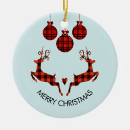 2 Juldagen Hjort Jumping Rustic Stil Julgransprydnad Keramik