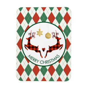 2 Juldagen Hjort Jumping Rustic Stil Magnet
