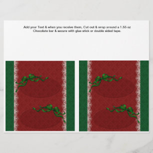 2 Julens Anpassningsbar Hersheys Candy Pub Wrapper Reklamblad