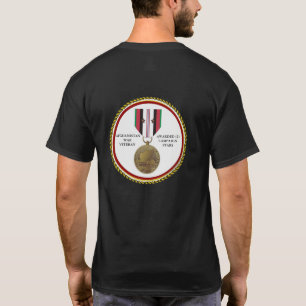 2 KAMPANJ STARS AFGHANISTAN KRIG VETERAN TRÖJA