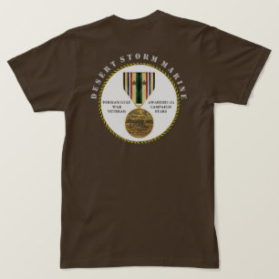 2 KAMPANJ STARS Desert Storm Marine SEMPER Fi T Shirt
