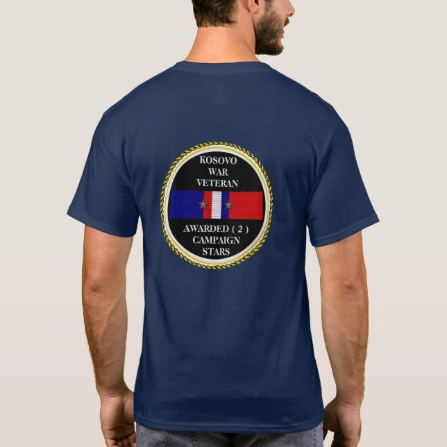 2 KAMPANJ STARS KOSOVO KRIG VETERAN TEE SHIRT (Baksida)