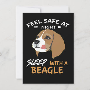 2 Känn Dig Säker På Natten Sova Med En Beagle Inbjudningar