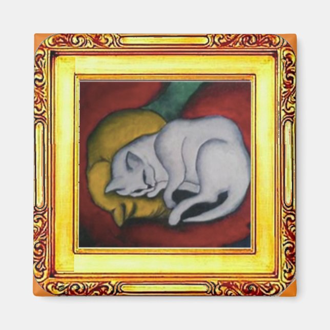 2 Katt av Franz Marc Magnet (Framsidan)