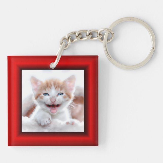 2 Katt Foto Röd Ram (Baksidan)