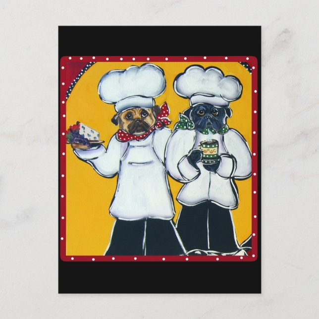 2 Kock Pugs Vykort (Framsida)