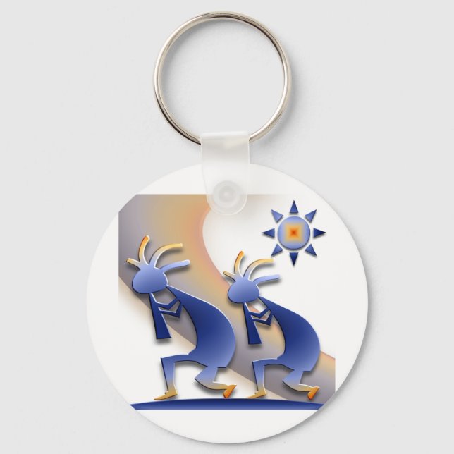 2 Kokopelli #128 Nyckelring (Framsida)