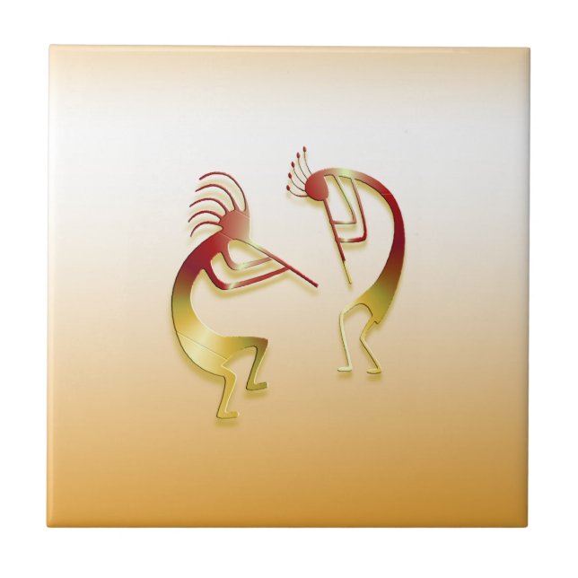 2 Kokopelli #40 Kakelplatta (Framsidan)