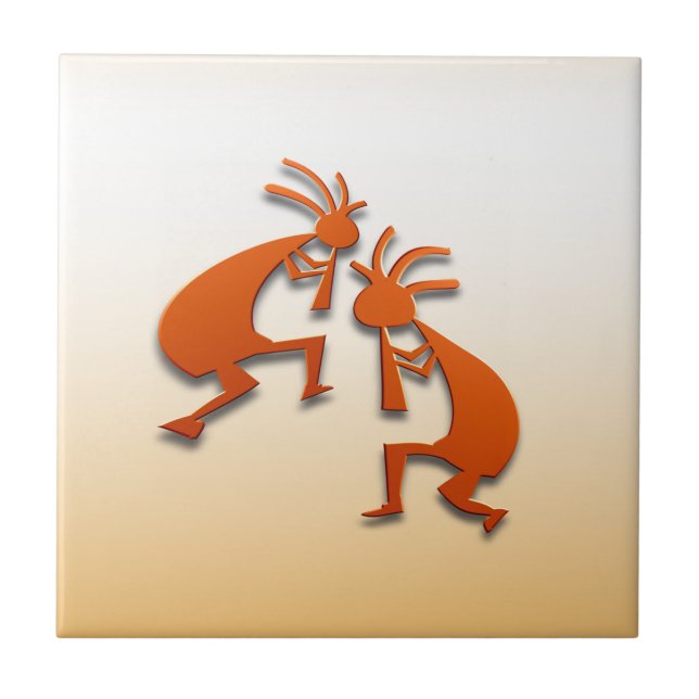 2 Kokopelli #82 Kakelplatta (Framsidan)