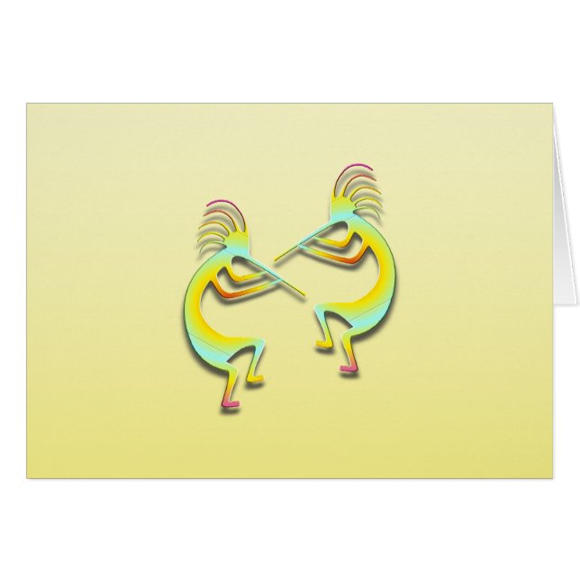 2 Kokopelli #86 Hälsningskort (Framsidan Horizontal)