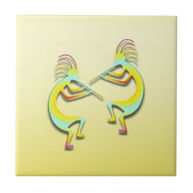 2 Kokopelli #86 Kakelplatta (Framsidan)