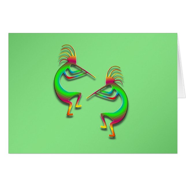 2 Kokopelli #88 Hälsningskort (Framsidan Horizontal)