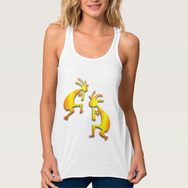 2 Kokopelli #8 Linne Med Racerback (Framsida)