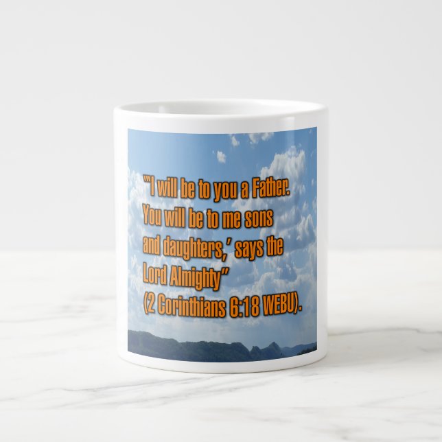 2 Korinthierbrev 6:18 WEBU Mug Jumbo Mugg (Framsidan)