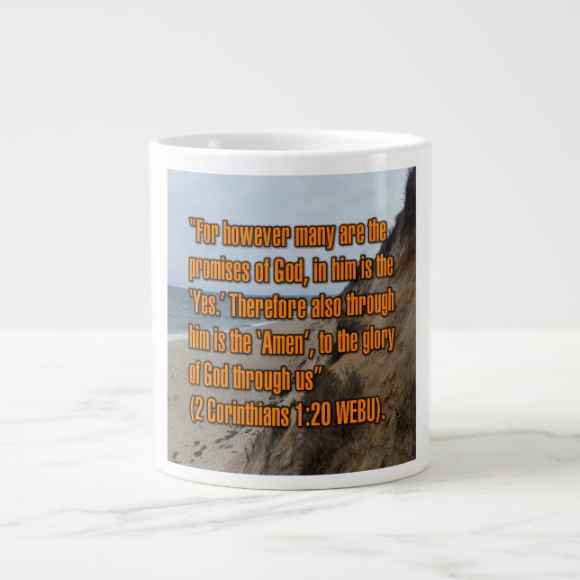 2 Korinthierbrevet 1:20 WEBU Mug Jumbo Mugg (Framsidan)
