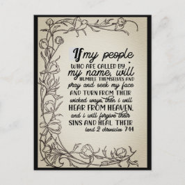 2 KROKLER 7:14 om mina personer roar sig Vykort