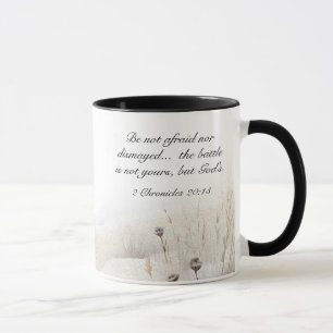 2 Kronikler 20:15 Striden är Guds bibel Verse Mugg