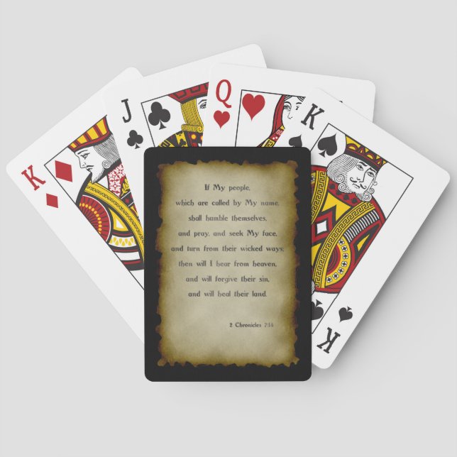 2 Kronklor 7:14 Spelkort (Baksidan)