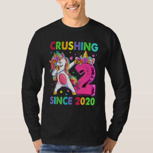 2 Krossning sedan 2020 Dabbing Unicorn 2nd Birth T Shirt