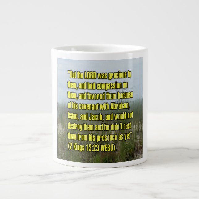 2 Kungar 13:23 WEBU Mugg Jumbo Mugg (Framsidan)