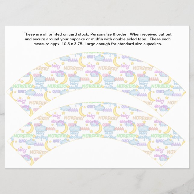 2 Kupakakakor av Baby-Personlig Reklamblad (Framsidan)