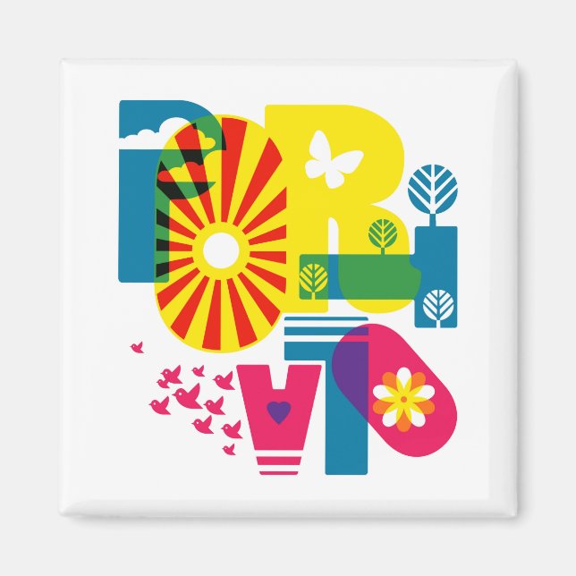 2 kvadratstreck magnet (Framsidan)