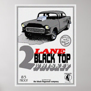 2 lane poster svart topp whiskey