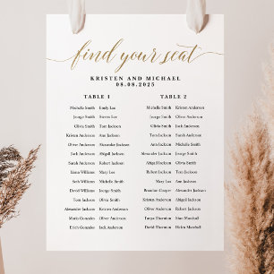 2 Långa Bord - hitta ditt sittplatsschema Poster