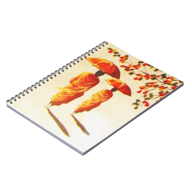 2 Laotian Buddhist Munk Anteckningsbok Med Spiral (Vänstra Sidan)