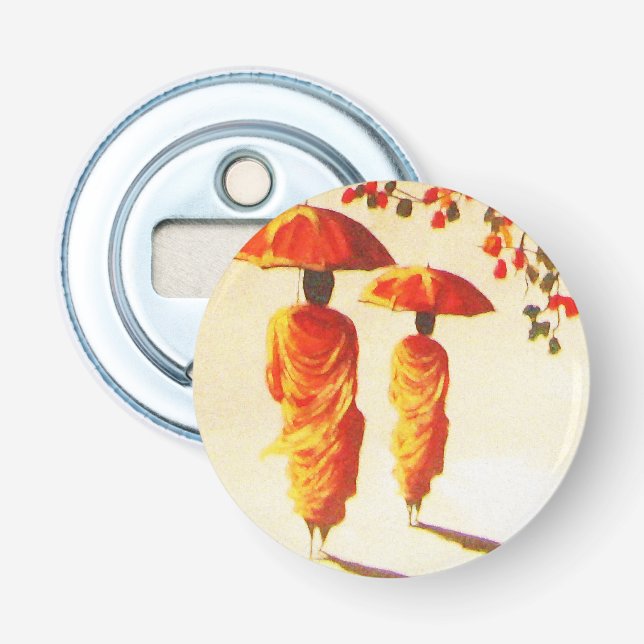 2 Laotian Buddhist Munk Flasköppnare (Framsidan)